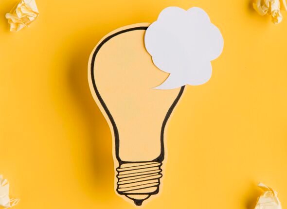 frame-with-ligh-bulb-paper