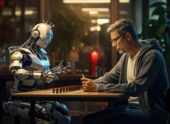 man-hanging-out-with-robot